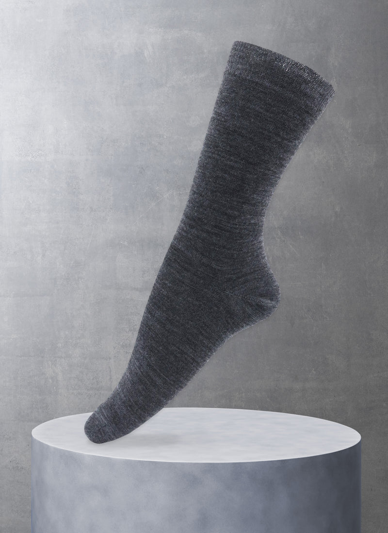 Women's Merino Wool Trouser Sock in Charcoal