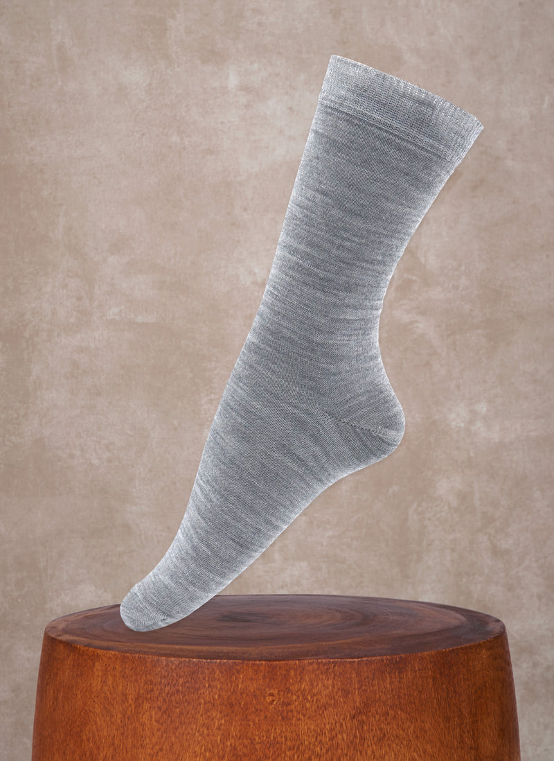 Women's Merino Wool Trouser Sock in Light Grey Women's Merino Wool Trouser Sock in Light Grey