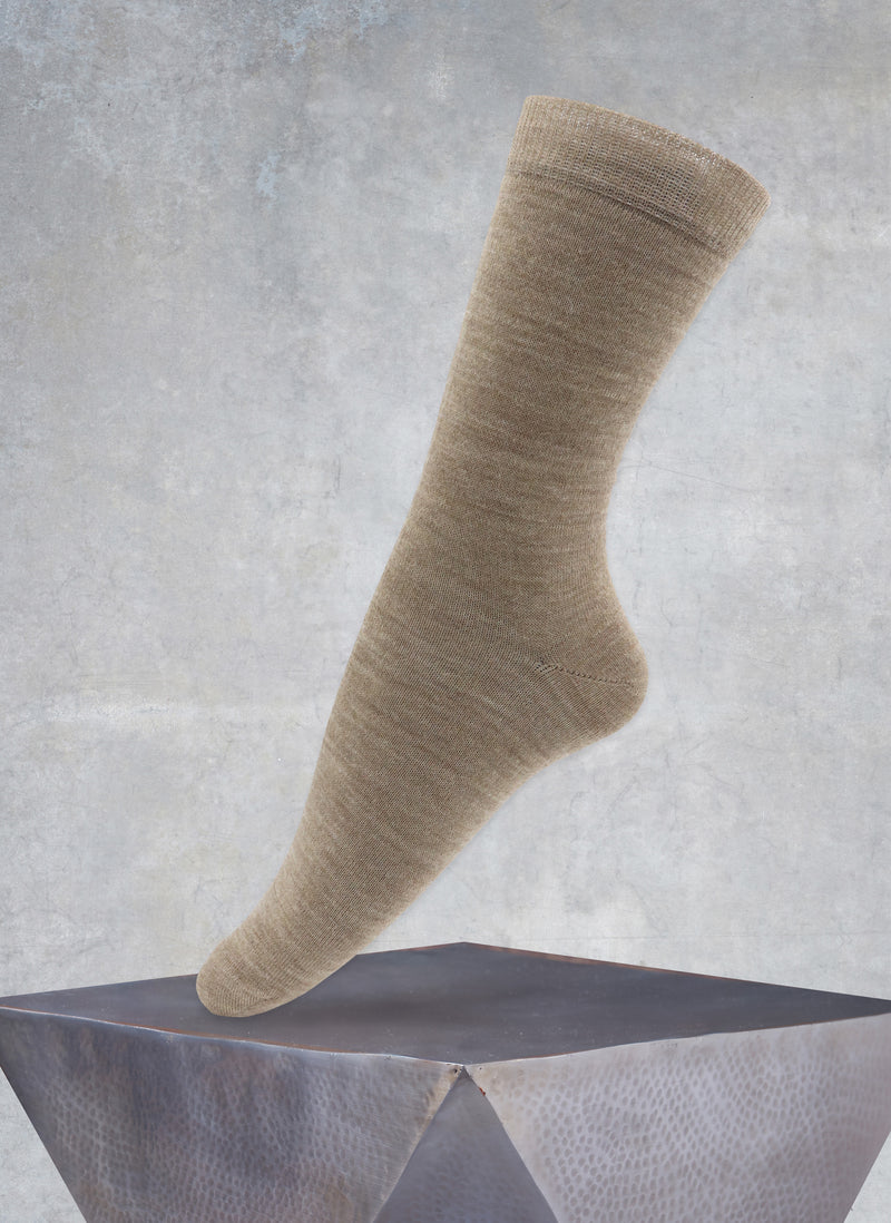 Women's Merino Wool Trouser Sock in Taupe