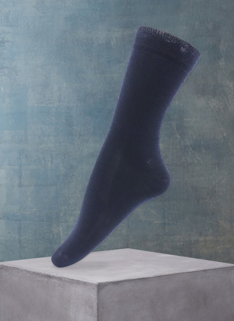 Women's Merino Wool Trouser Sock in Navy