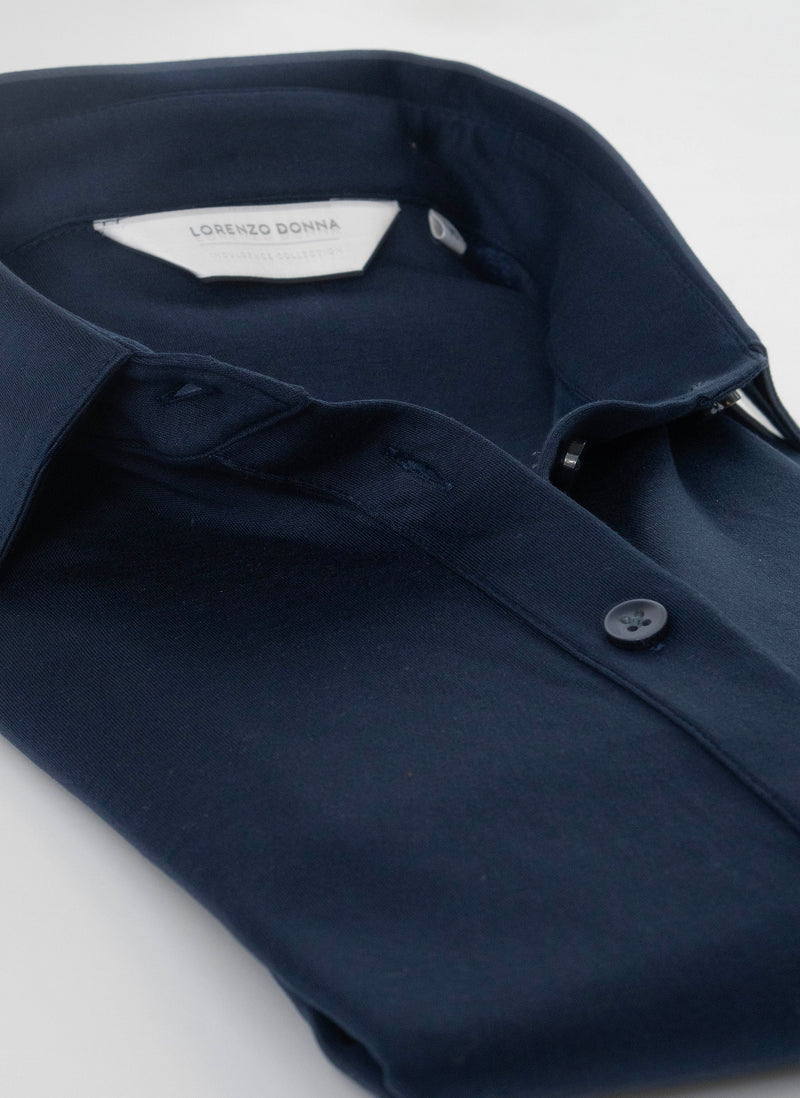 Women's Relaxed Fit Supima® Cotton Knit Shirt in Navy