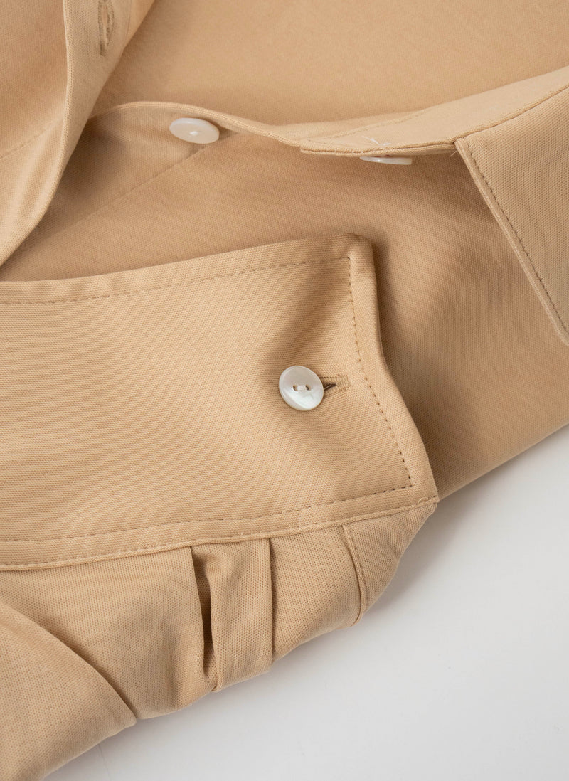 Women’s Slim Fit Supima® Cotton Knit Shirt in Champagne