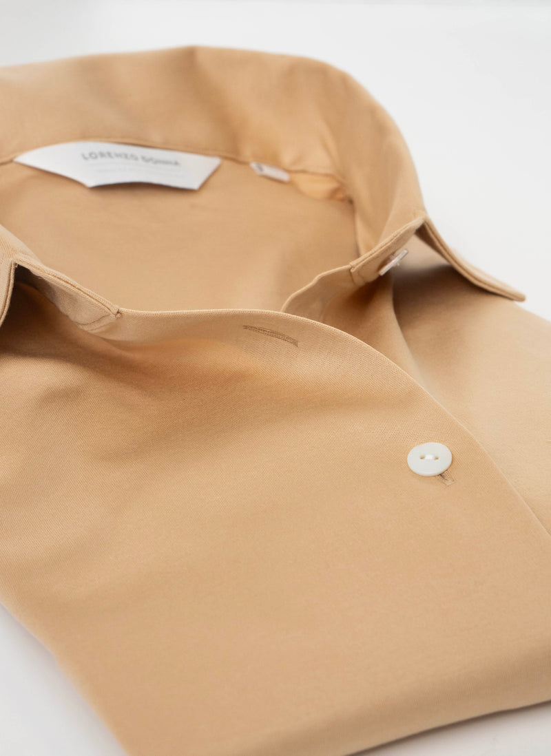 Women's Relaxed Fit Supima® Cotton Knit Shirt in Champagne