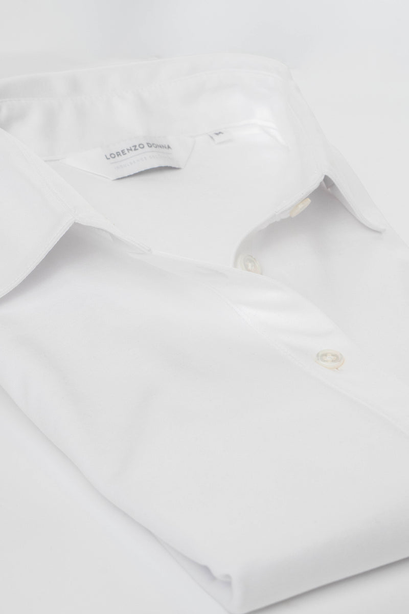 Women's Relaxed Fit Supima® Cotton Knit Shirt in White