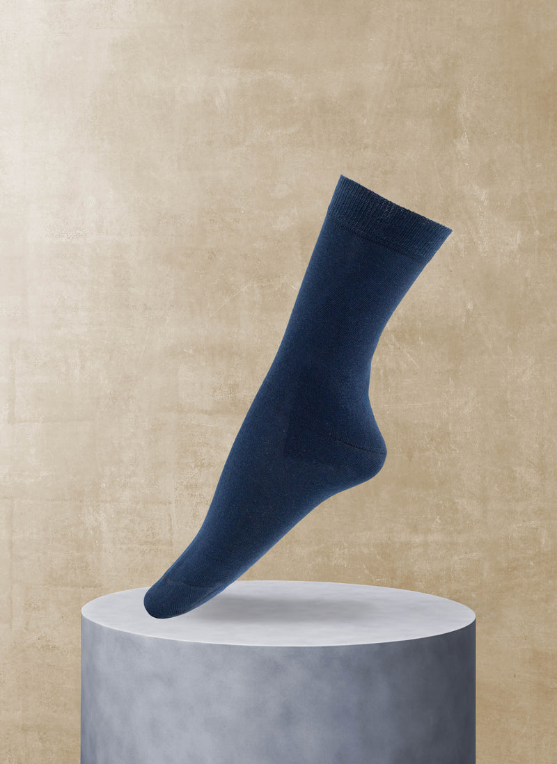 Women's Egyptian Cotton Sock in Navy