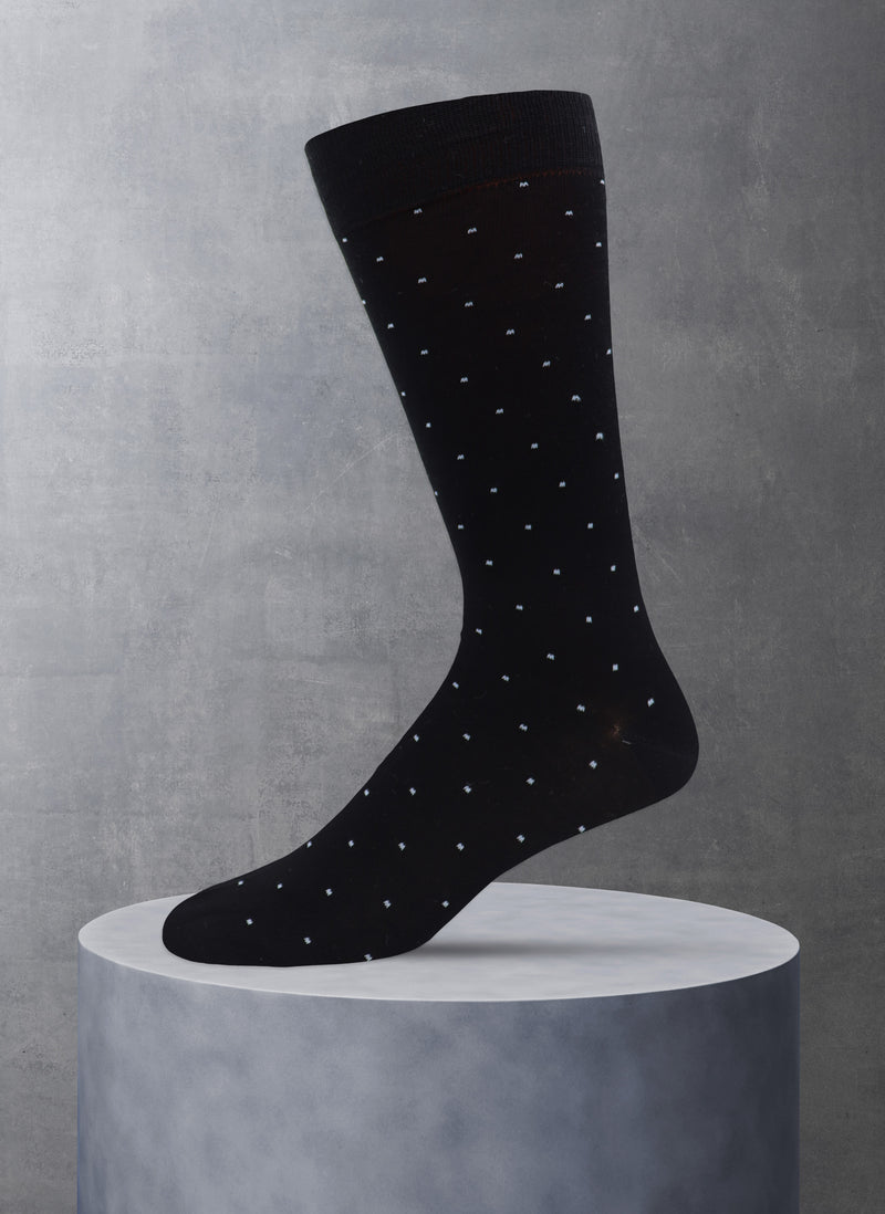 Square Dots Sock in Black