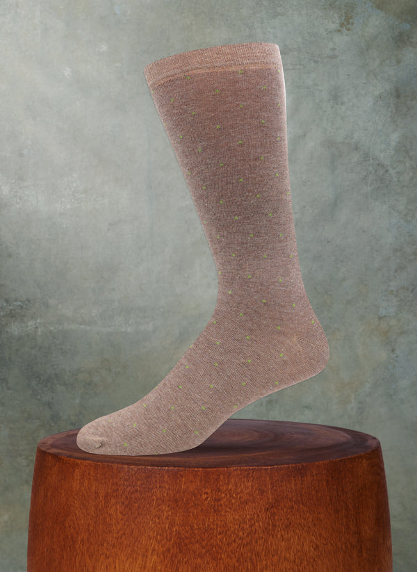 Square Dots Sock in Taupe