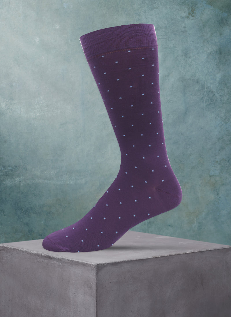 Square Dots Sock in Purple