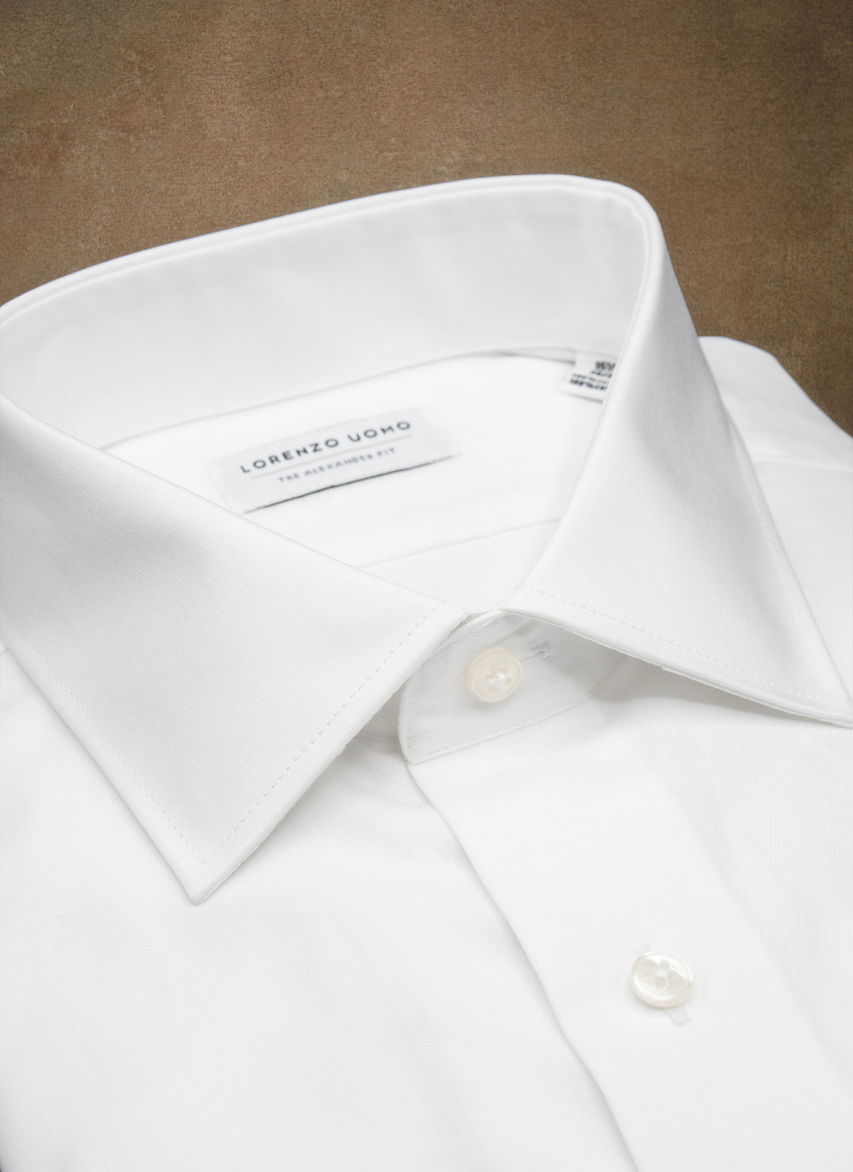 Alexander in White Nano Grid Textured French Cuff Shirt, 16.5 34/35