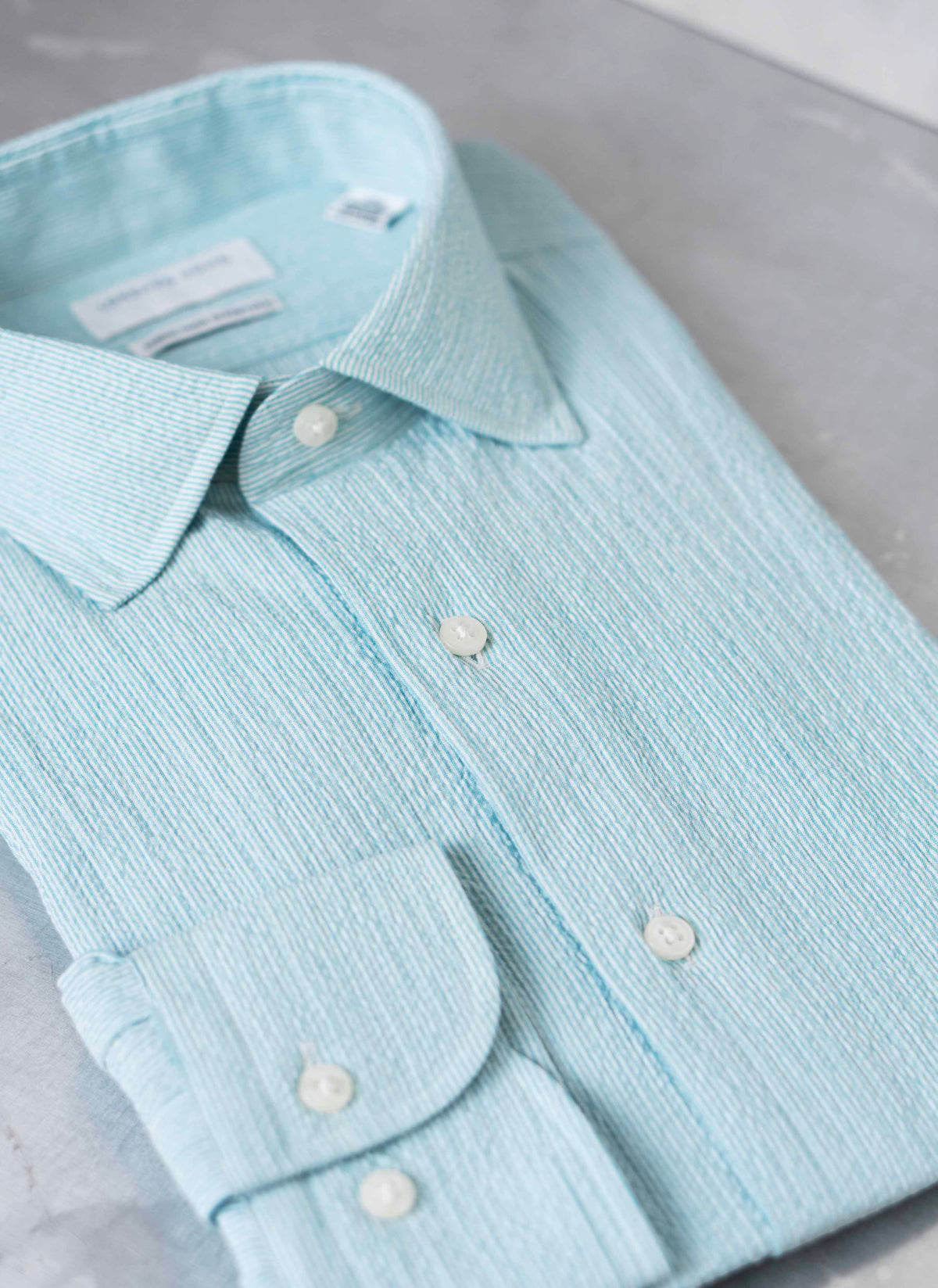 Alexander in Green and White Stripe Shirt  Lorenzo Uomo