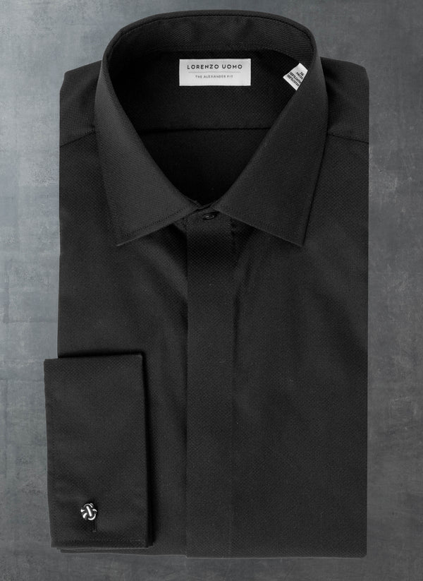 slim fit dress slacks Rainwater's Royal Oxford Stud Front French Cuff Spread Collar Slim Fit  Dress Shirt In White main image 0