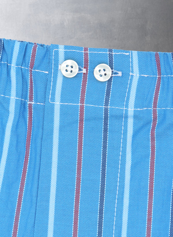 The Perfect Boxer Short in Light Blue and Orange Stripe