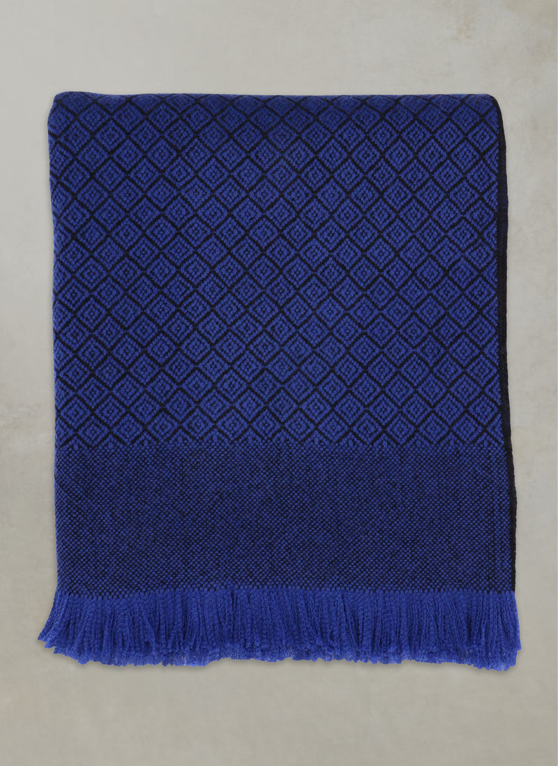 100% Cashmere Prato Throw with Fringe in Dusk