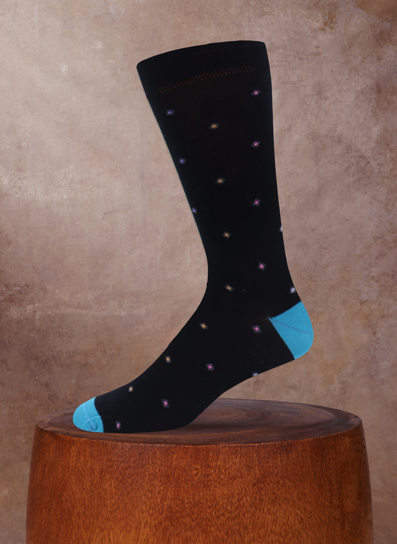 Mini Pinwheels Sock in Black