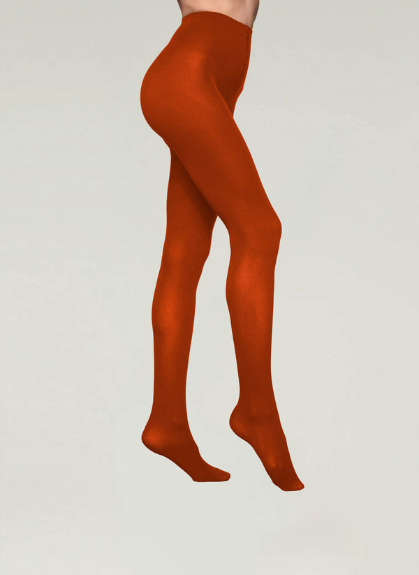 Egyptian Cotton Tights in Orange - Made in Italy