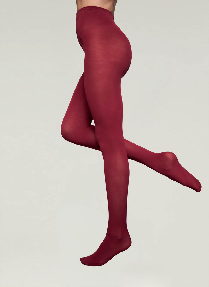 Egyptian Cotton Tights in Rust - Made in Italy