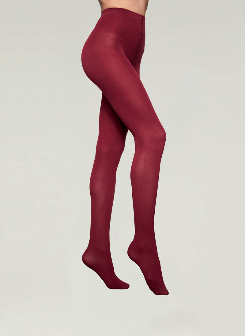 Egyptian Cotton Tights in Rust - Made in Italy