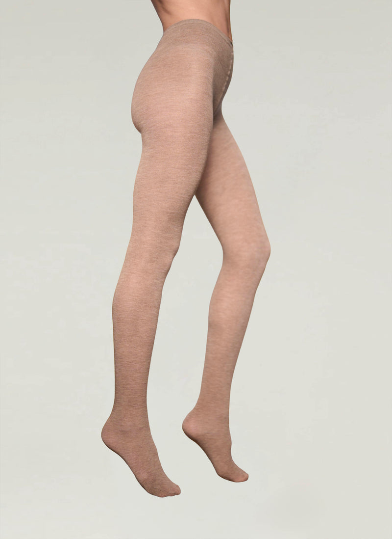 Soft Cashmere Blend Tights in Taupe - Made in Italy