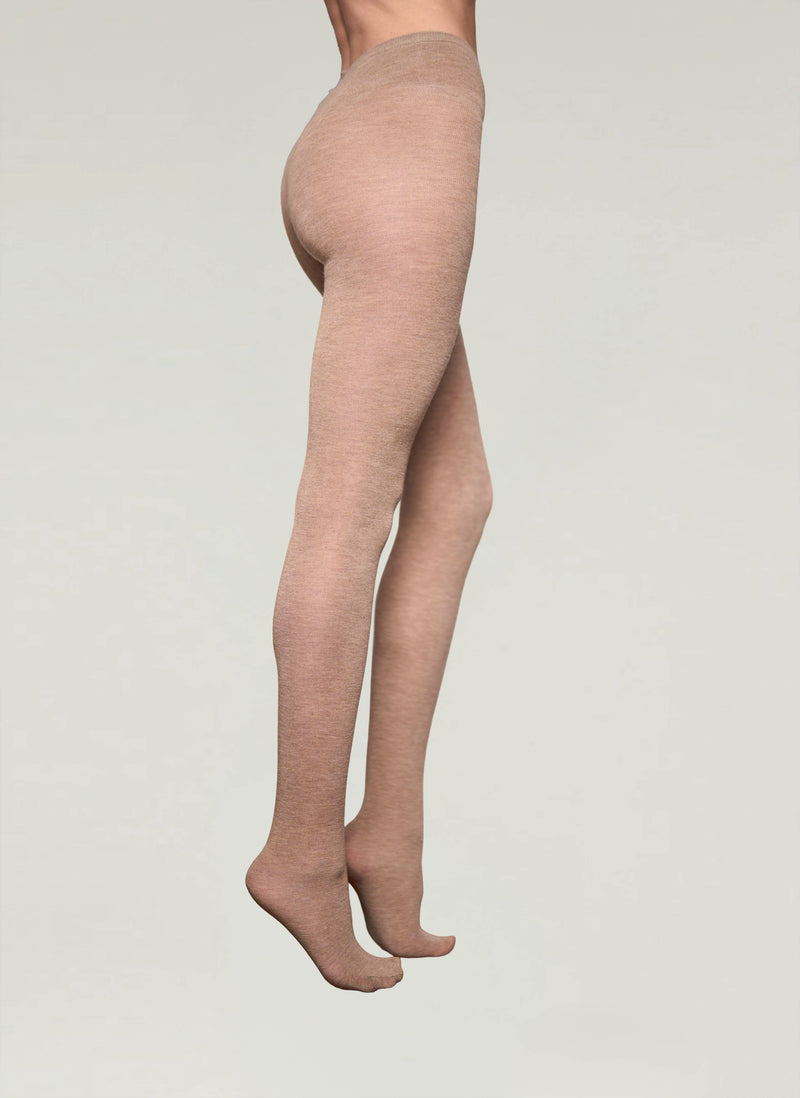 Soft Cashmere Blend Tights in Taupe - Made in Italy