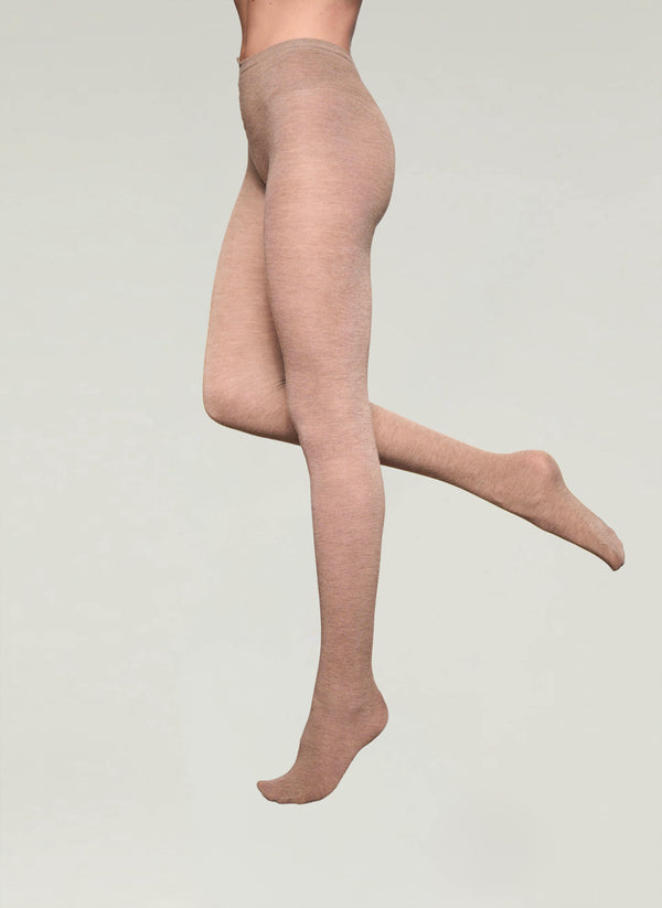 Soft Cashmere Blend Tights in Taupe - Made in Italy