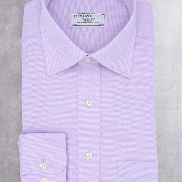 William Fullest Fit Shirt in Solid Purple Oxford – Lorenzo Uomo
