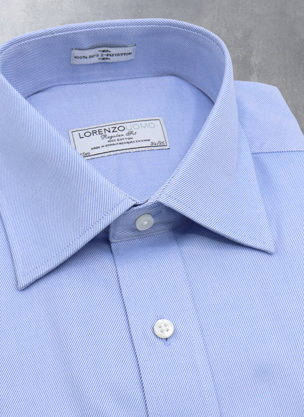 Collar image of William Fullest Fit Shirt in Light Blue Twill