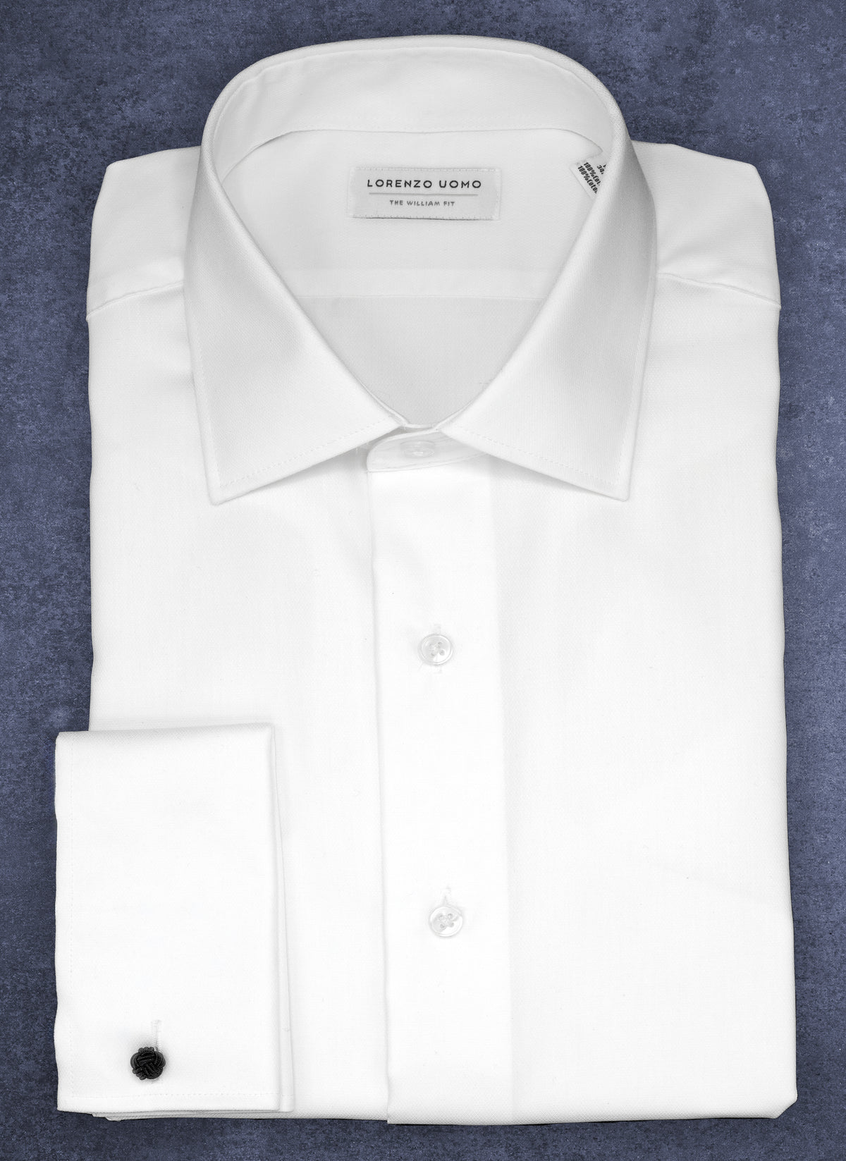 William in White Nano Diamond French Cuff Shirt – Lorenzo Uomo William in White Nano Diamond French Cuff Shirt – Lorenzo Uomo