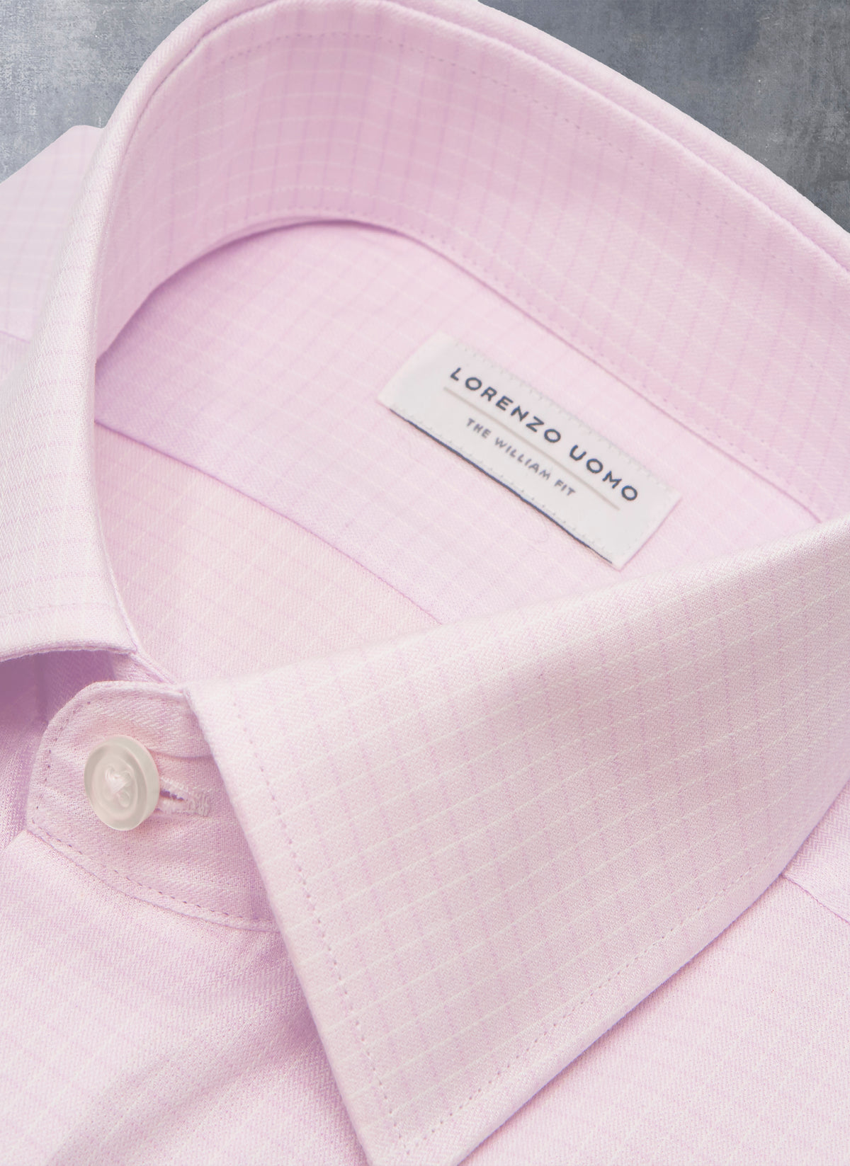 William Fullest Fit Shirt in Light Pink Check Lorenzo Uomo William Fullest Fit Shirt in Light Pink Check Lorenzo Uomo
