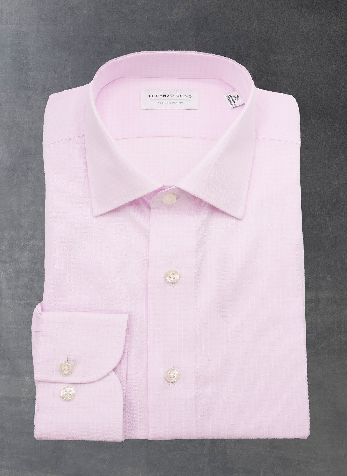 light pink slim fit dress shirt The Essential Solid Lite Pink Men's Dress Shirt 20 36/37 / Classic Cuffs / Pink main image 1