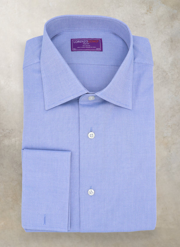 Maxwell in Solid Blue French Cuff Oxford Shirt