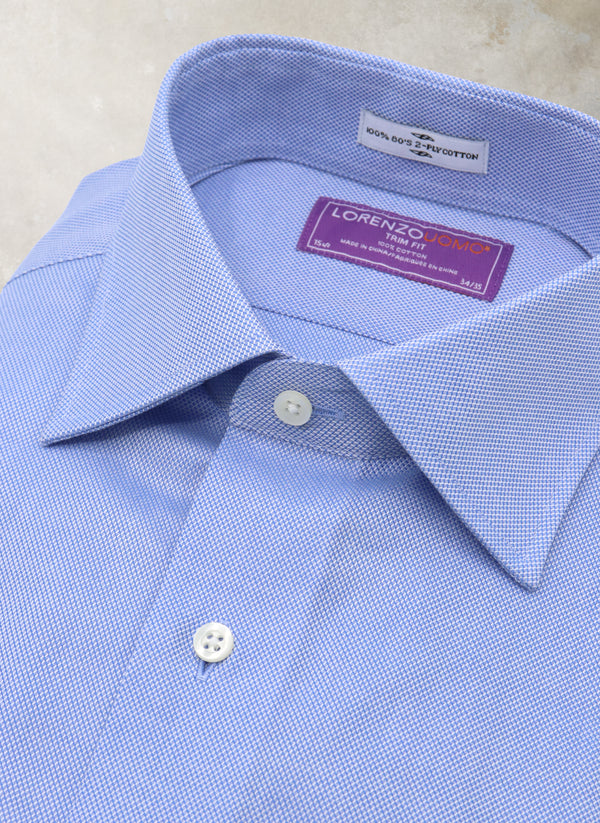 Collar Detial of Maxwell in Solid Blue Oxford Shirt 