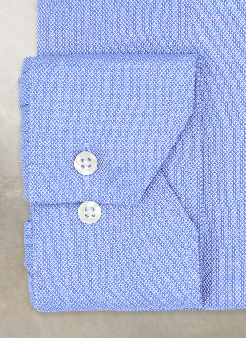 Cuff Detail of Maxwell in Solid Blue Oxford Shirt 