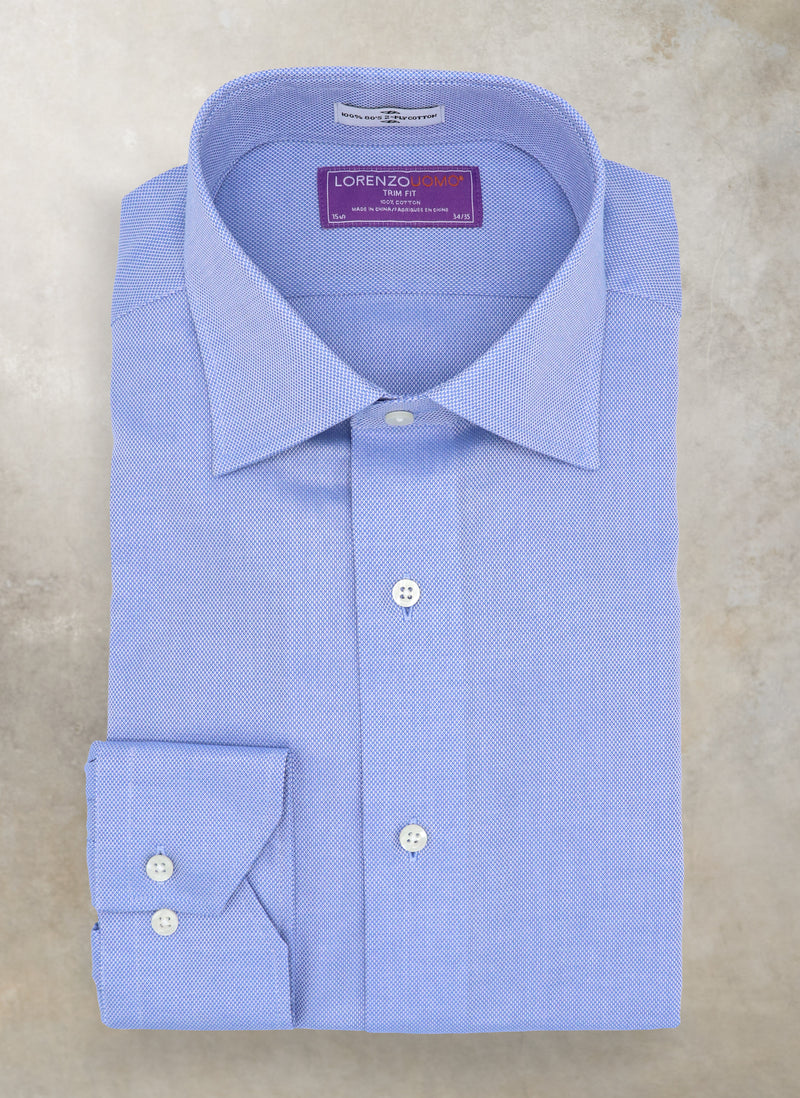 Maxwell in Solid Blue Oxford Shirt Lorenzo Uomo Maxwell in Solid Blue Oxford Shirt Lorenzo Uomo
