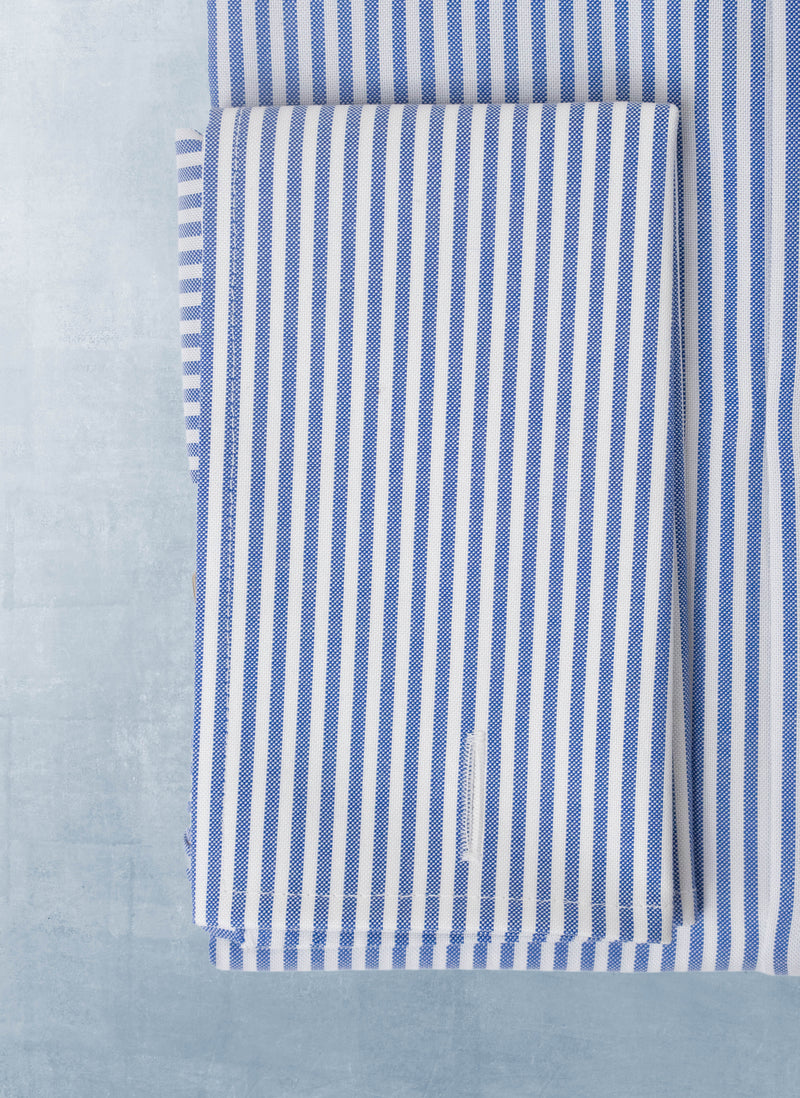 Maxwell in Navy and White Stripe French Cuff Shirt