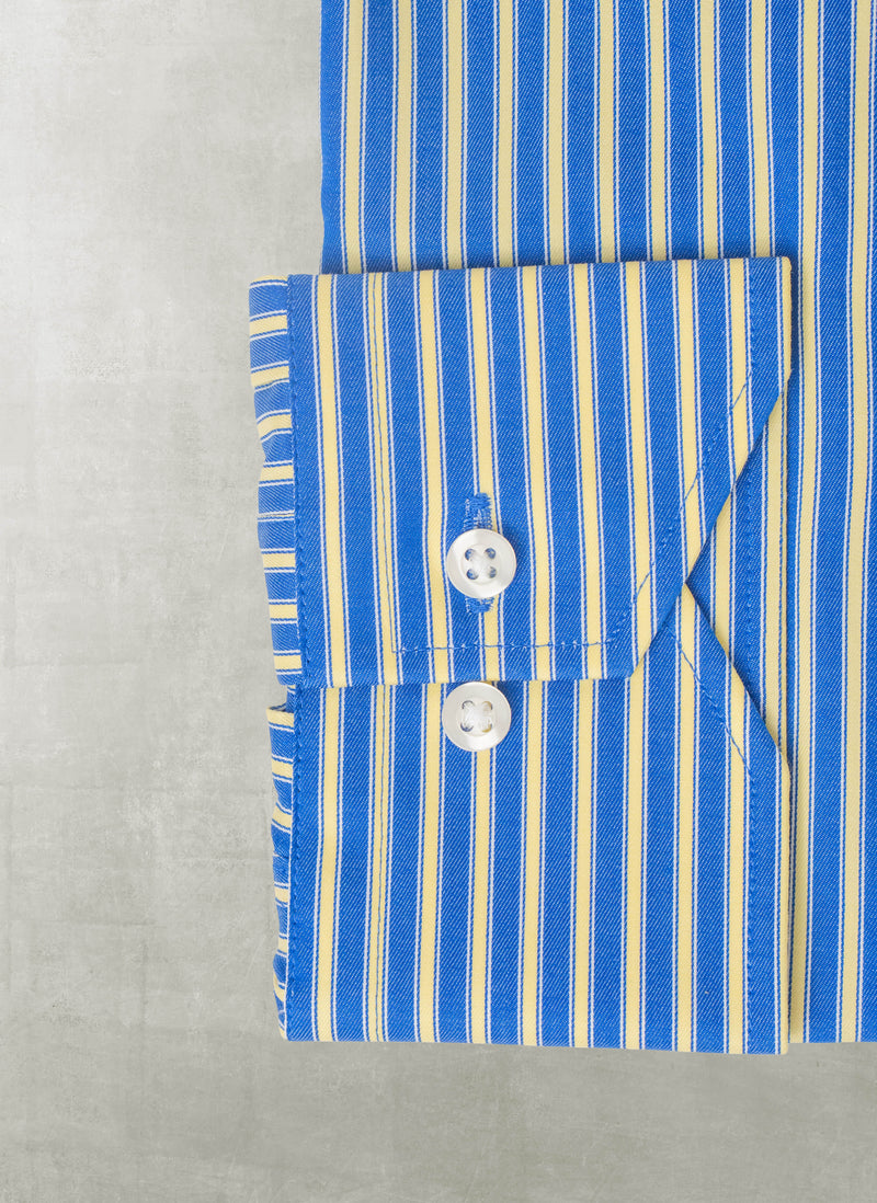 Maxwell in Royal Blue and Yellow Stripes Shirt