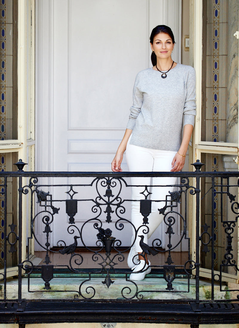 Women's Light Grey Cashmere Sweater