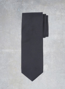Men's Italian Silk Tie in Black Reps