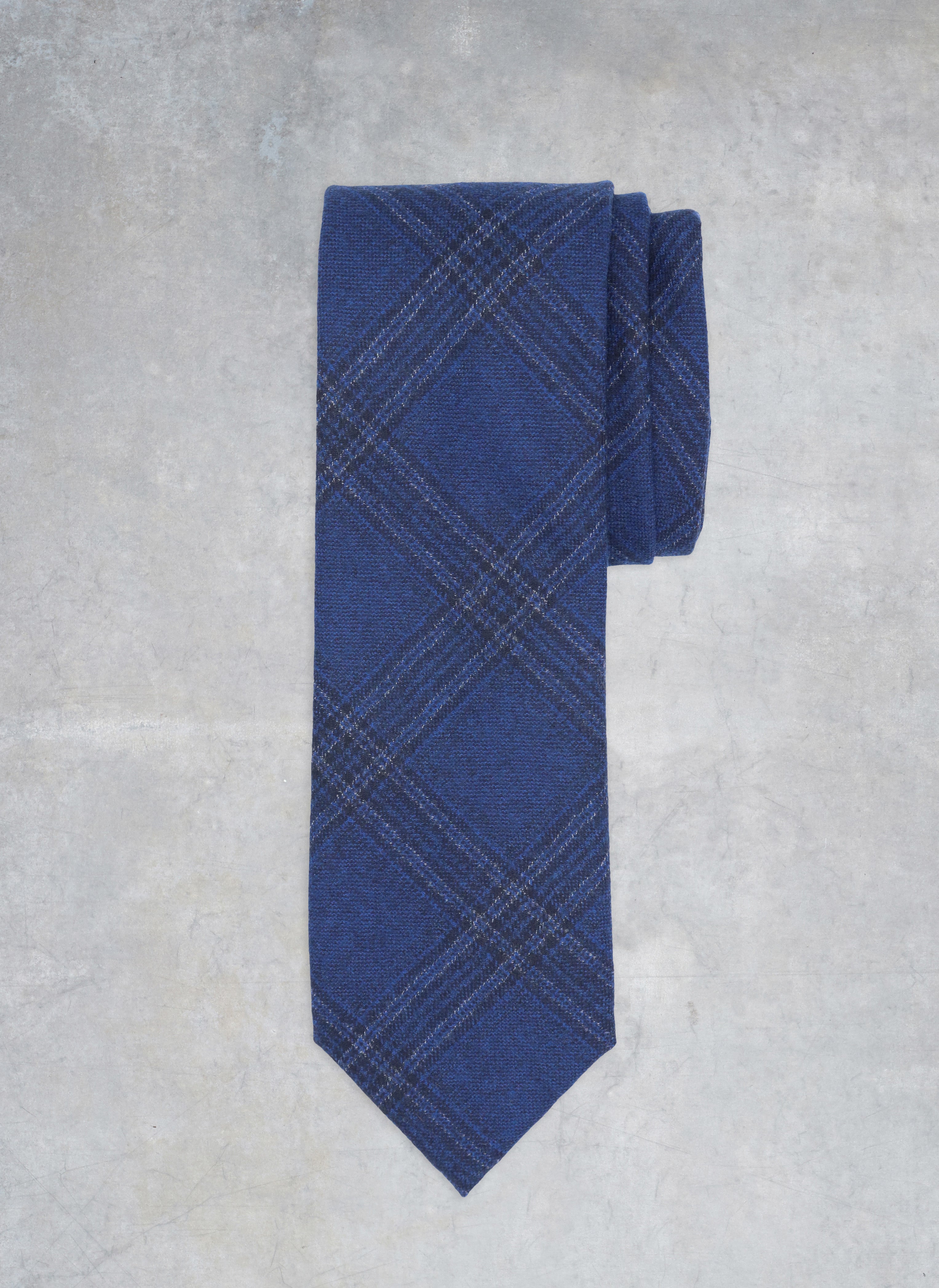 Men's Pure Italian Cashmere Tie in Navy main image 0