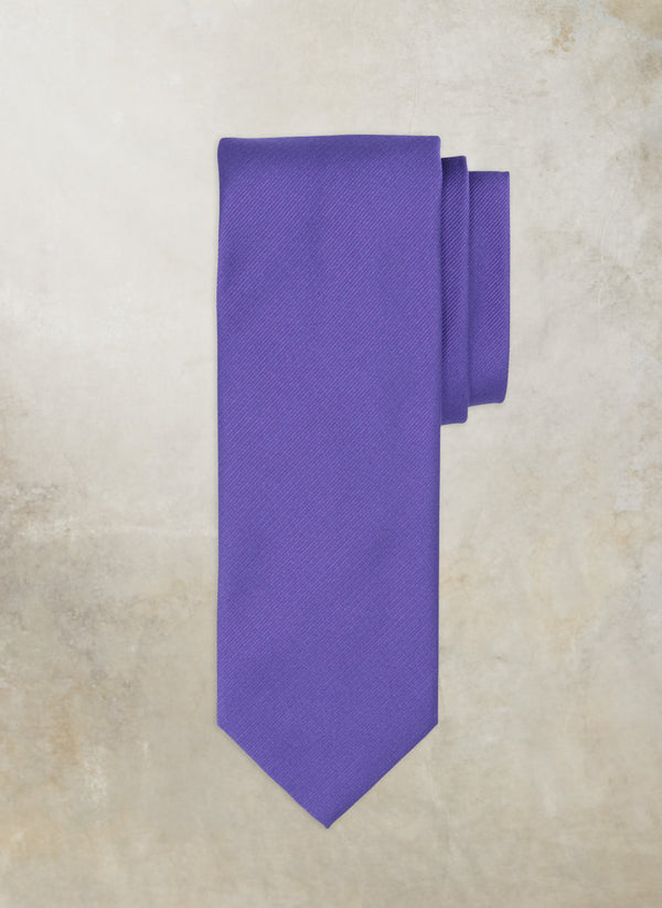 Men's Hand-made Italian Silk Tie in Dark Purple