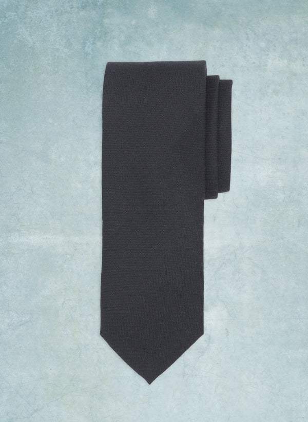 Men's hand-made Italian Wool Tie in Black