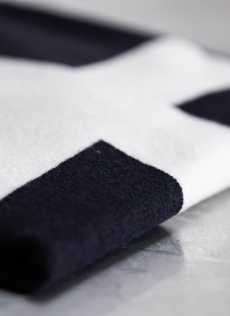 Men's Zurigo Swiss Cross Ultafine Merino Wool Turtleneck Sweater in Navy