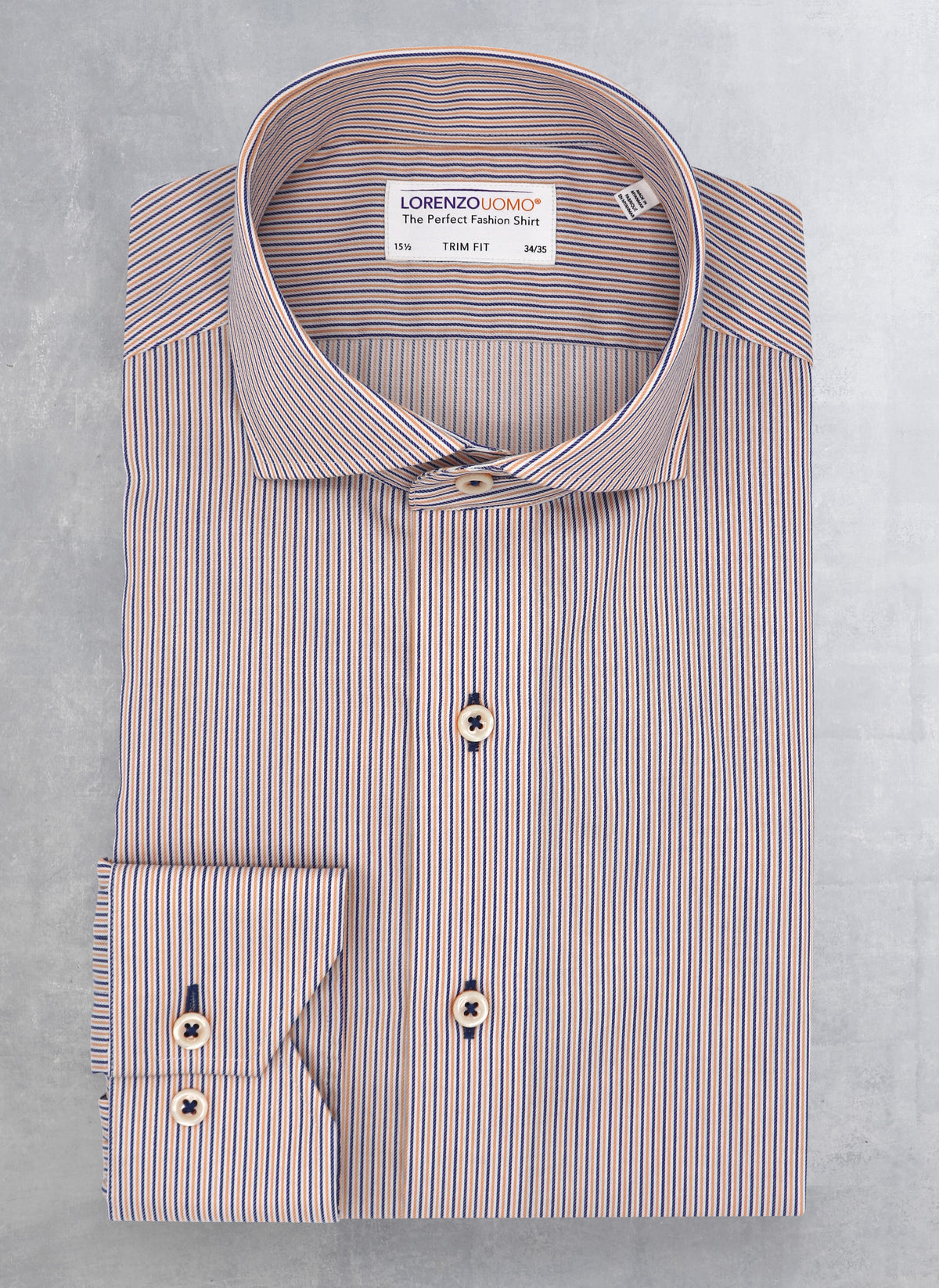 lorenzo uomo trim fit dress shirt Lorenzo Uomo Men's Trim Fit Cotton Dress Shirt - Green