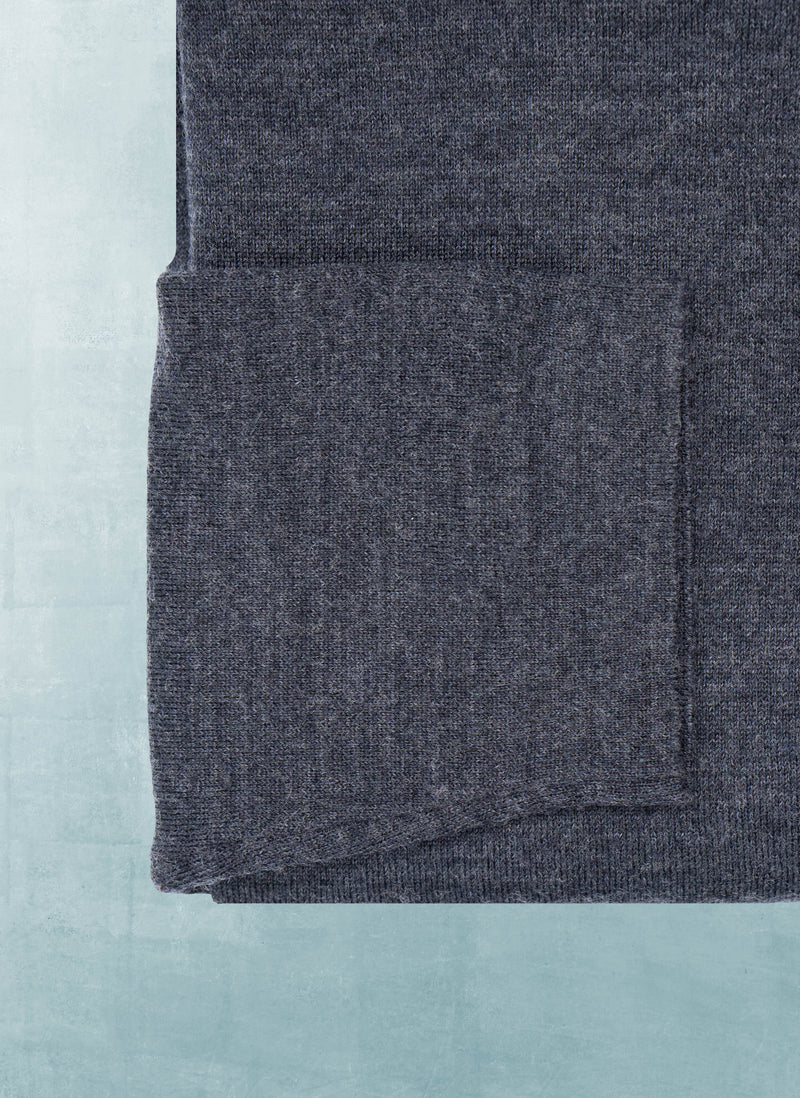 Men's Maggiore Double Face Ultrafine Merino Wool Cardigan Sweater in Charcoal