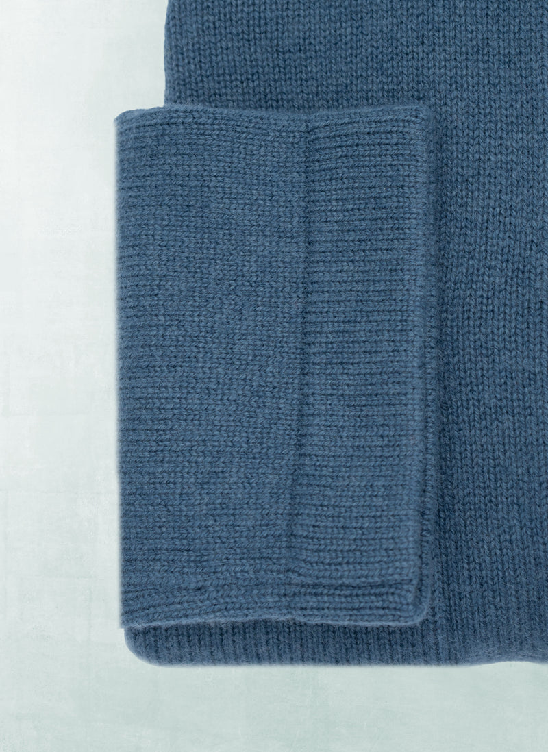 Women's Sirena Cashmere Button Cardigan Sweater in Flint Blue