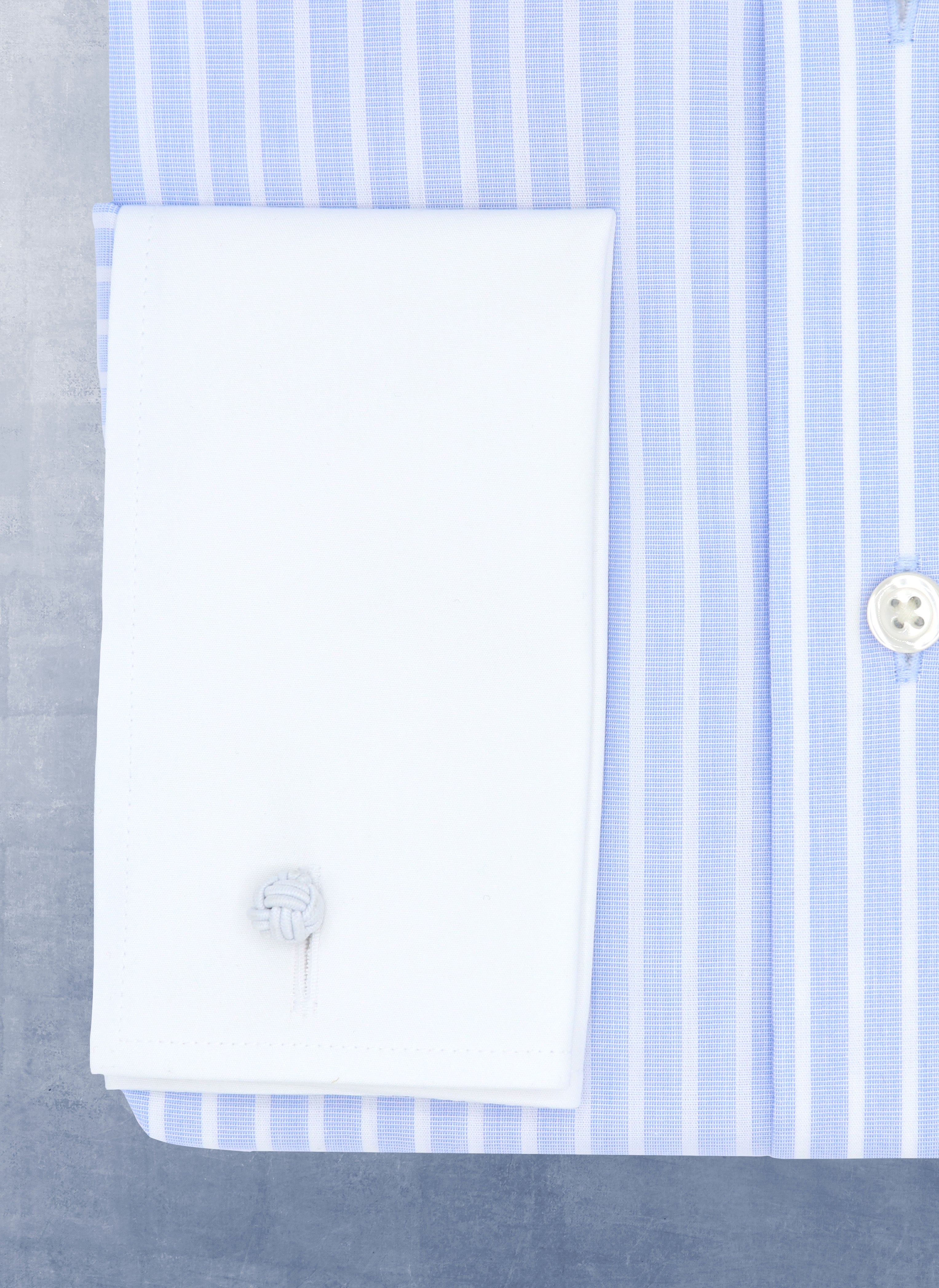 Liam in Blue Stripe Shirt