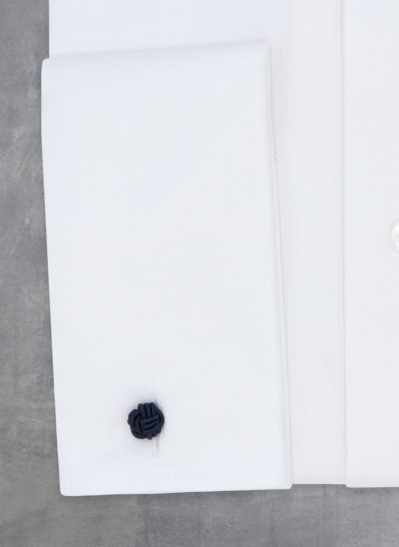 The Perfect White Shirt® in Formal White French Cuff with black silk knots 