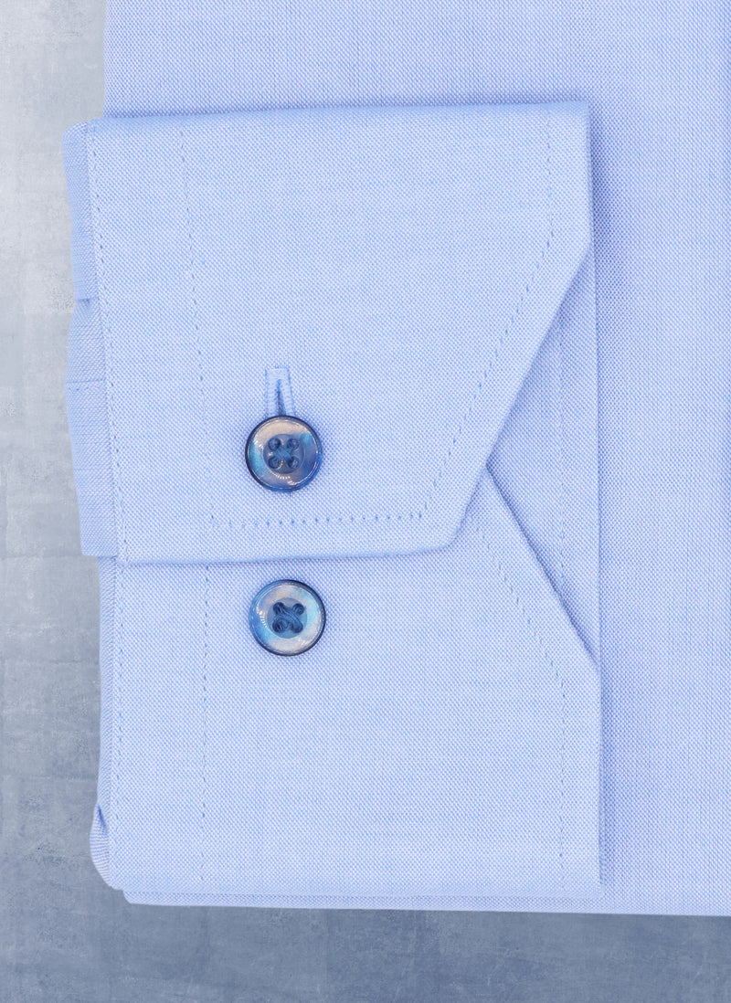 Cuff detail of Liam in Light Blue Oxford Shirt