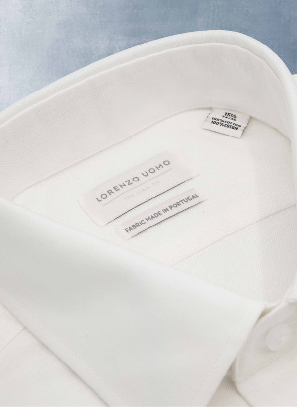 lorenzo uomo white dress shirt The Perfect White Shirt in White-Maxwell 15 34/35
