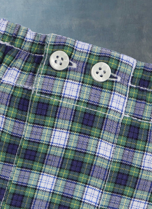 The Perfect Boxer Short Navy and Green Plaid