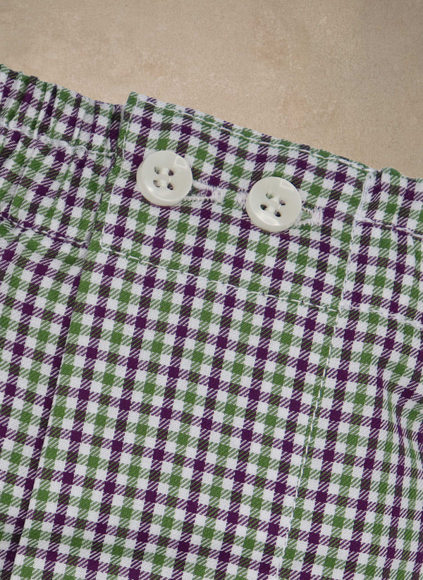 The Perfect Boxer Short in Purple and Green Small Plaid